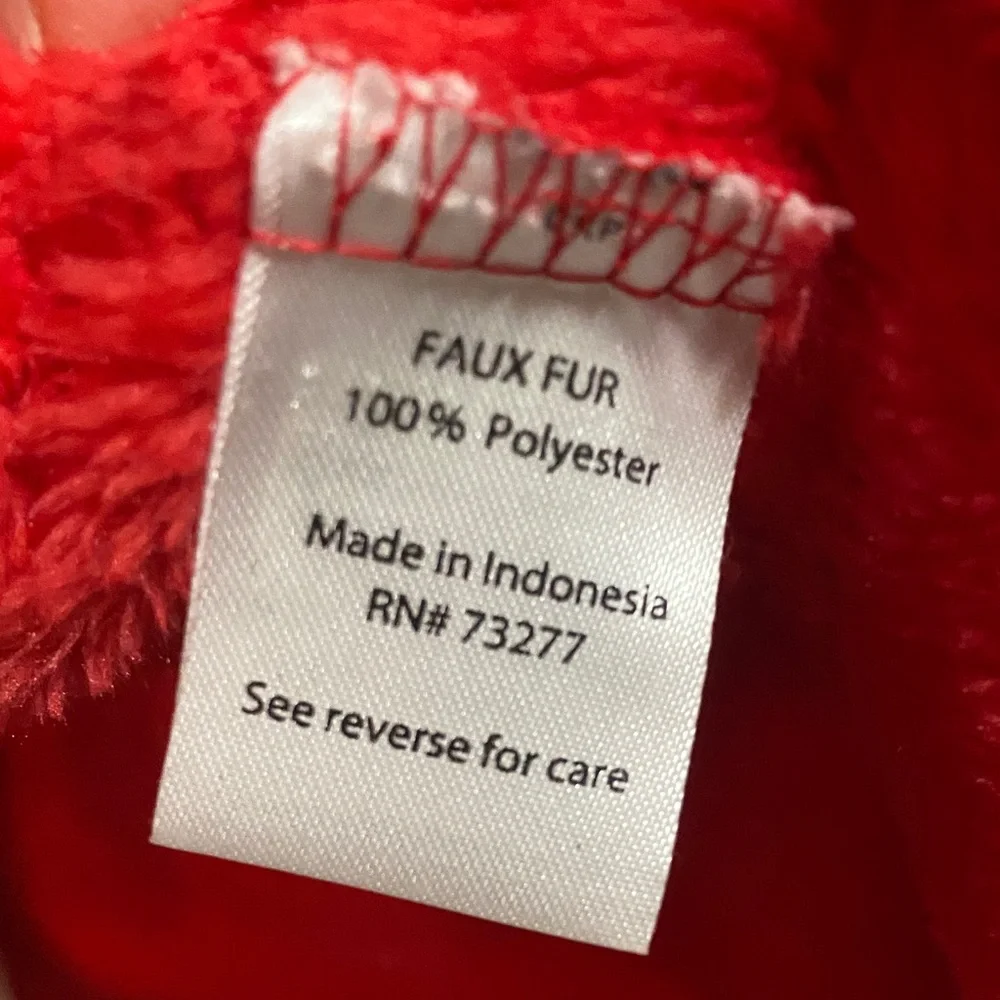 Red Luxurious Plush Faux Fur Belted Bathrobe Lounge Soft Sexy Spa Day Pamper